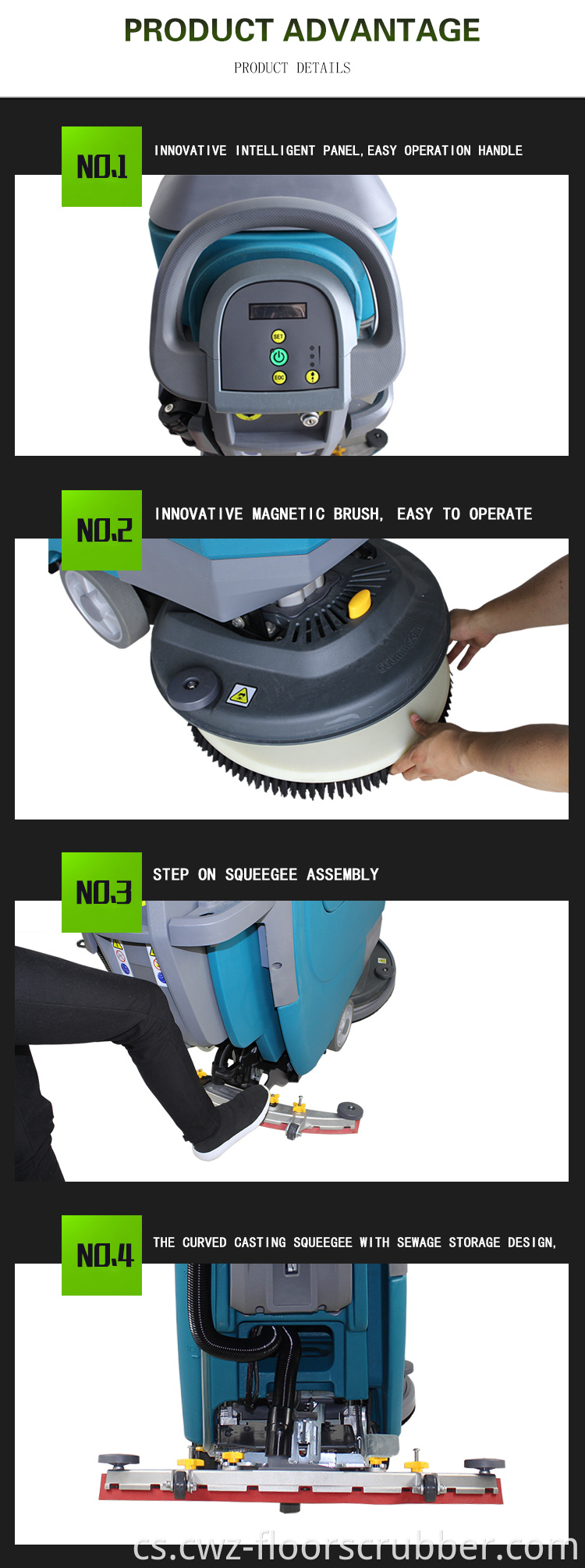 WL Komerční mycí stroj na čištění průmyslových podlah
